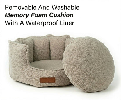 THE COTSWOLD | LUXURY HIGH WALL BOUCLE DOG BED