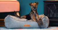 THE KENSINGTON | LUXURY HOUNDSTOOTH BOLSTER DOG BED