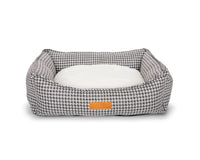 THE KENSINGTON | LUXURY HOUNDSTOOTH BOLSTER DOG BED