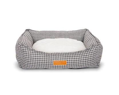 THE KENSINGTON | LUXURY HOUNDSTOOTH BOLSTER DOG BED