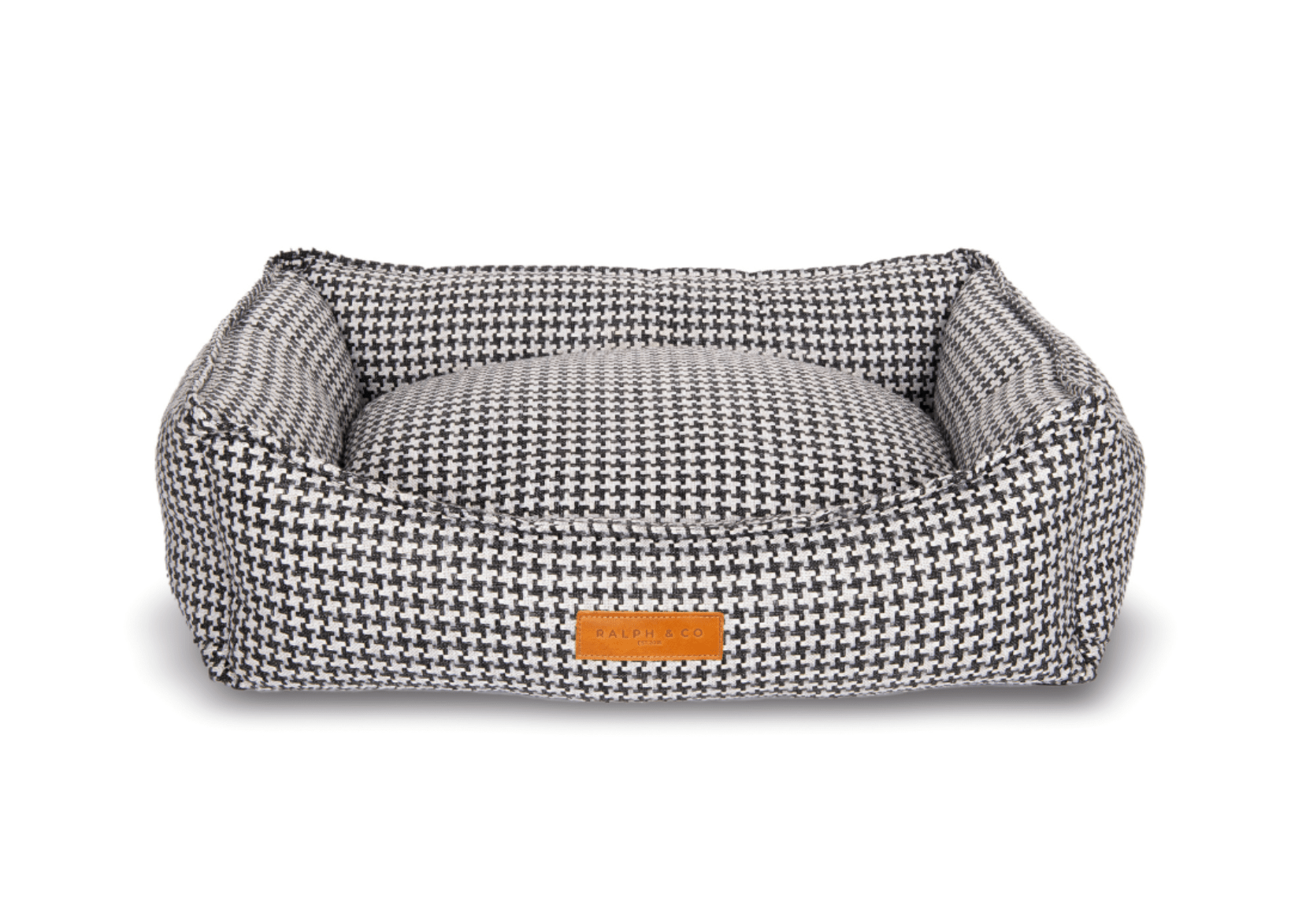 THE KENSINGTON | LUXURY HOUNDSTOOTH BOLSTER DOG BED