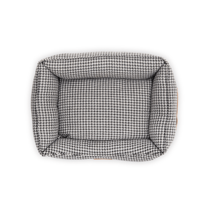 THE KENSINGTON | LUXURY HOUNDSTOOTH BOLSTER DOG BED