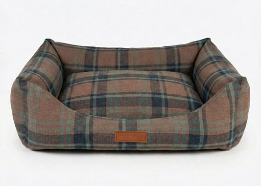 THE MARLOW | LUXURY TARTAN BOLSTER DOG BED