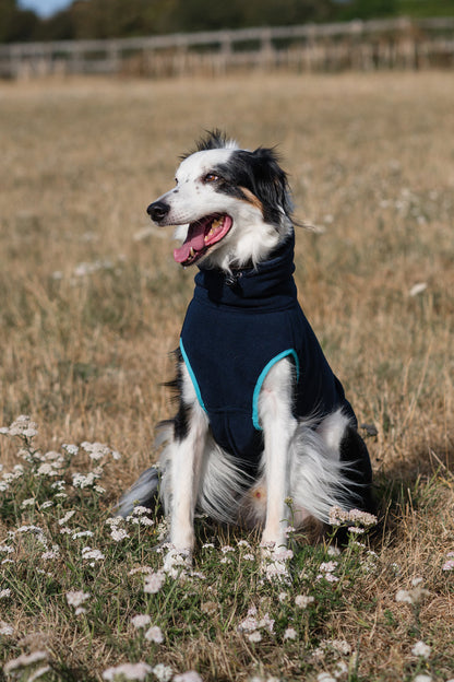 Fleece Dog Coat - Navy