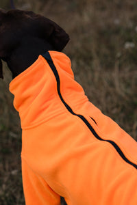 Fleece Dog Jumper - Orange WIDE FIT