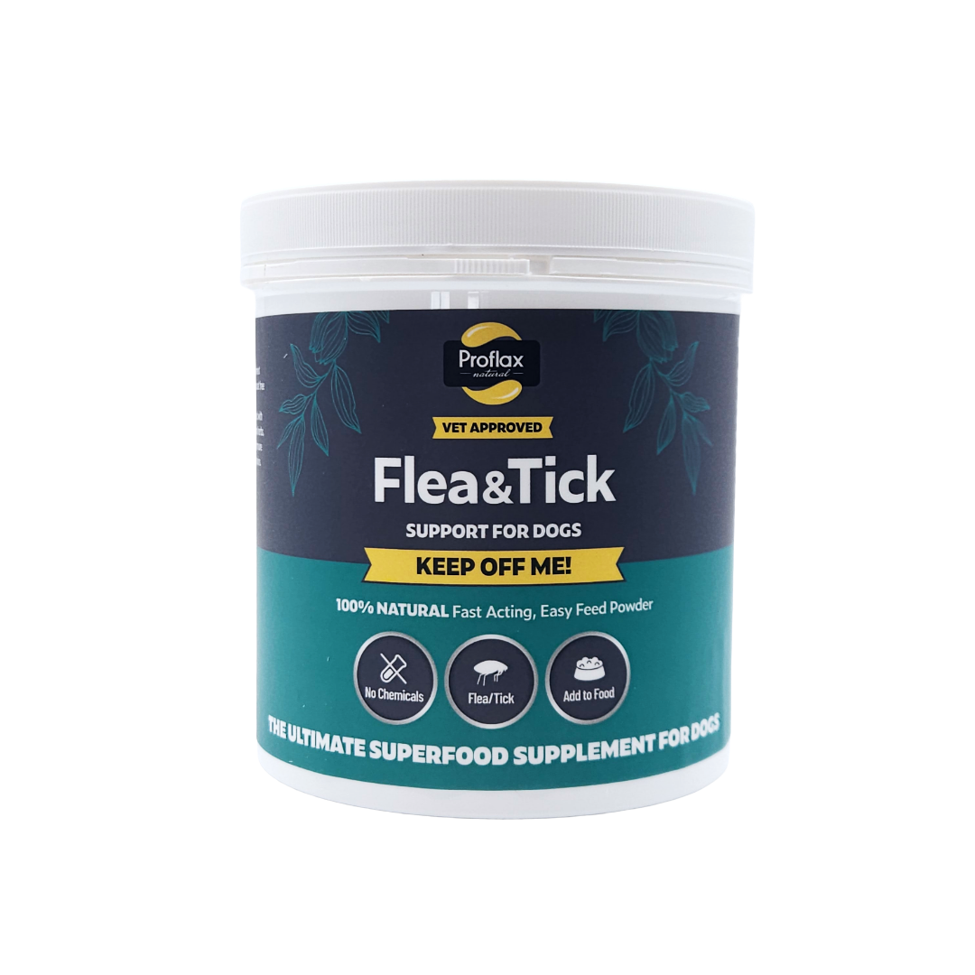 Proflax Keep Off Me natural flea and tick support powder for dogs