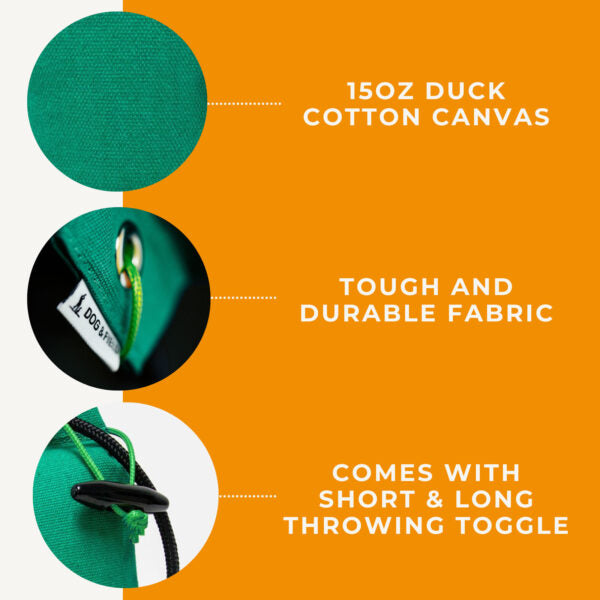 Dog & Field canvas dummy with throwing toggle