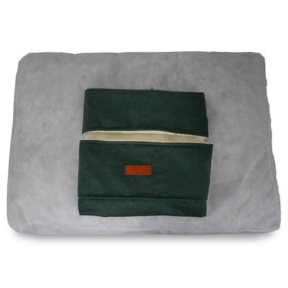 THE RICHMOND | LUXURY GREEN FLAT PILLOW DOG BED