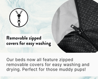 THE BALMORAL | LUXURY HERRINGBONE FLAT PILLOW DOG BED