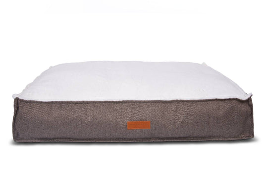 THE LINCOLN | LUXURY TWEED FLAT PILLOW DOG BED