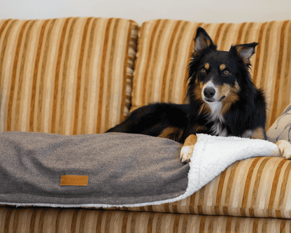THE LINCOLN | LUXURY TWEED FLAT PILLOW DOG BED